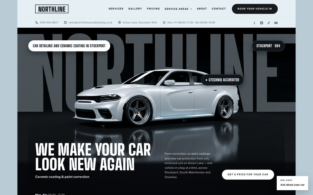 The Northline homepage